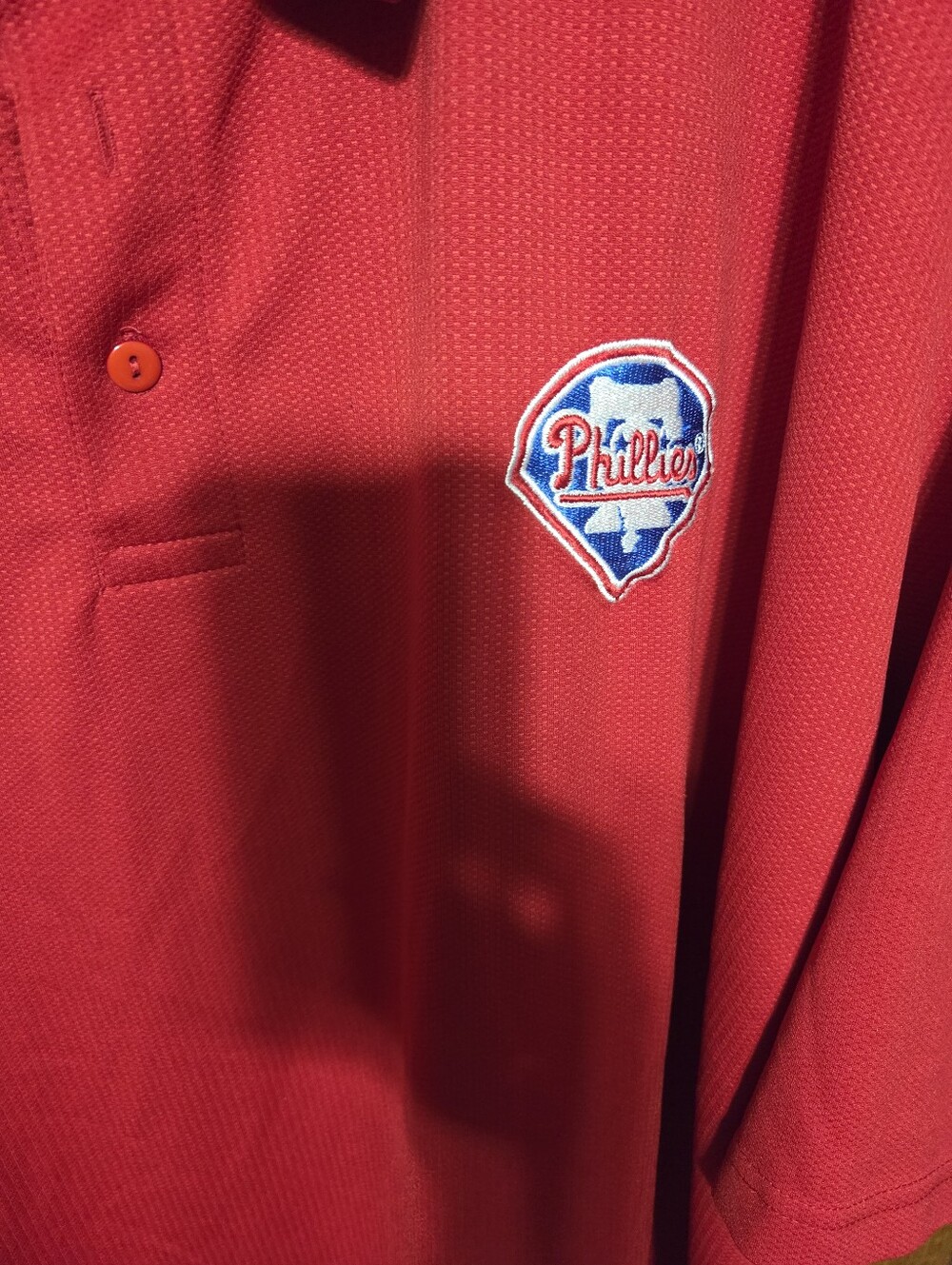 Philadelphia Phillies Red Polo Shirt with Team Patch